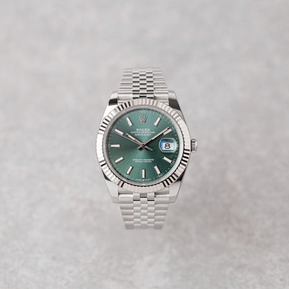 ROLEX DATEJUST 41 GREEN DIAL REF: 126334 (2024)
