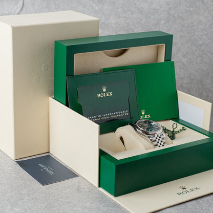ROLEX DATEJUST 41 GREEN DIAL REF: 126334 (2024)