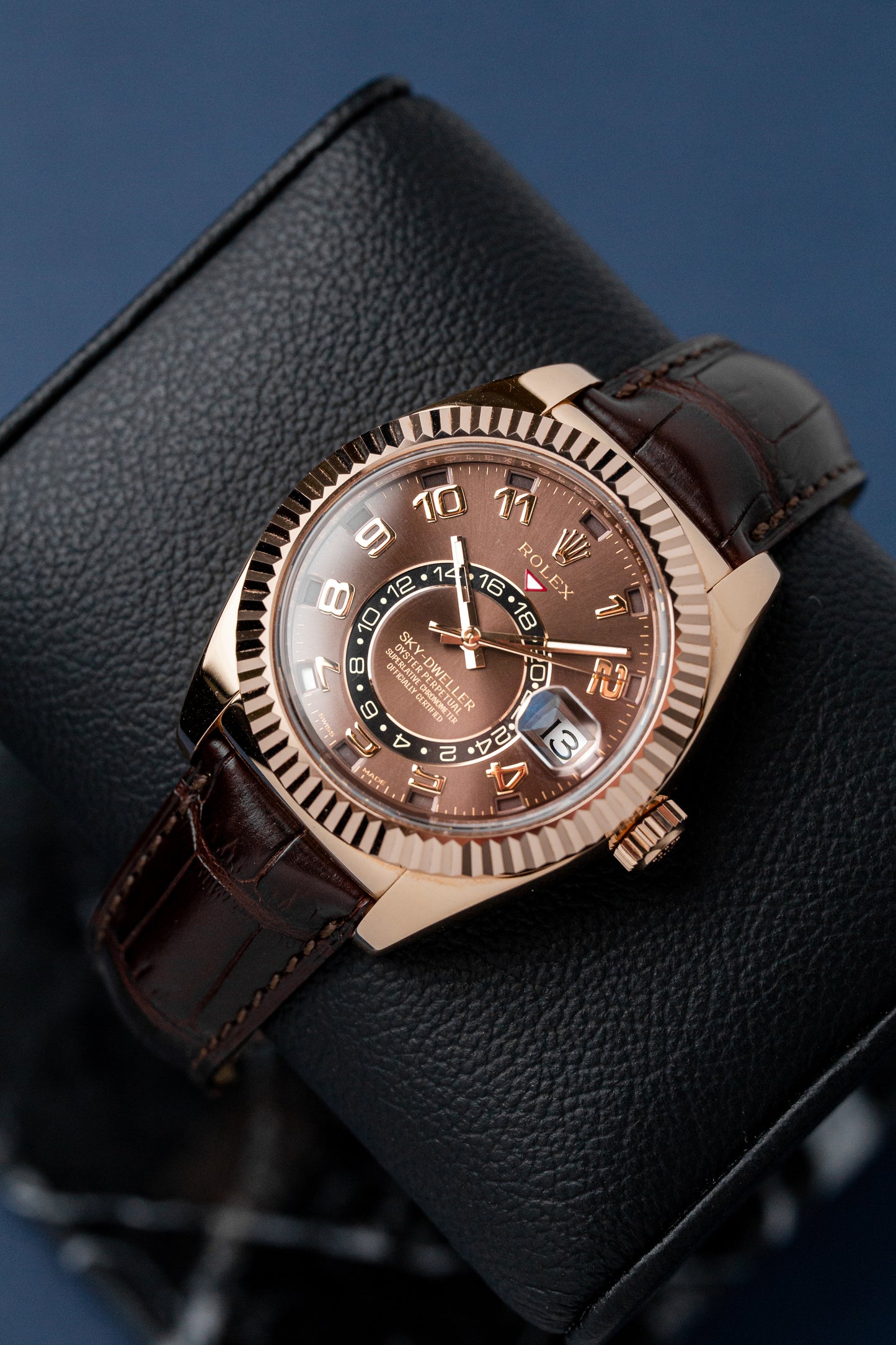 ROLEX SKY-DWELLER CHOCOLATE DIAL REF: 326135