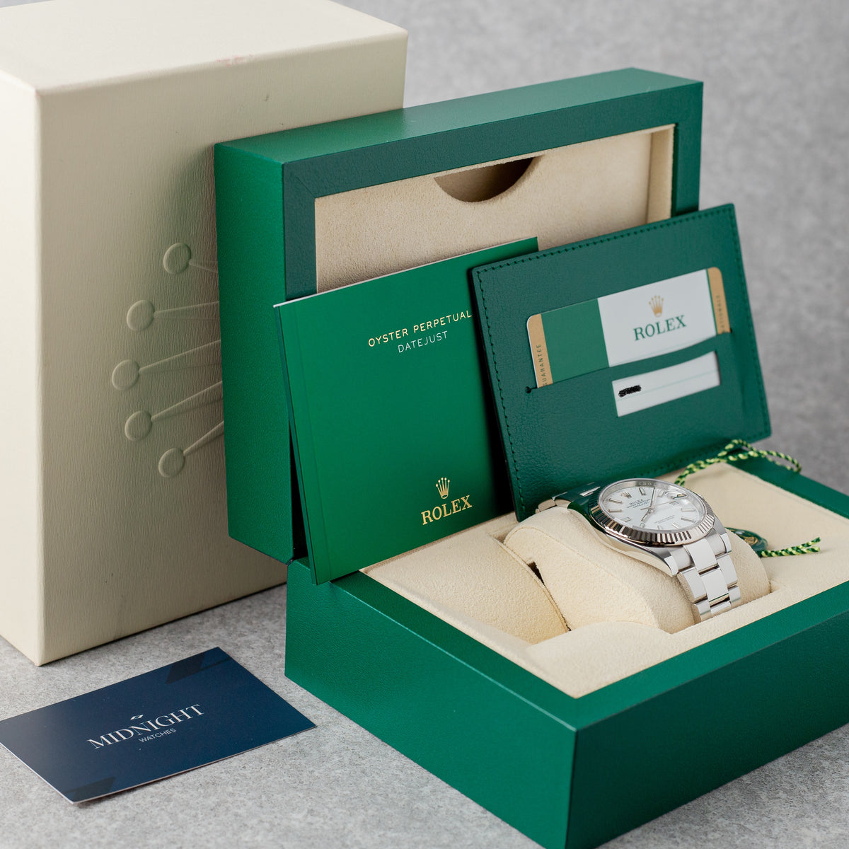 ROLEX DATEJUST 41 WHITE DIAL REF: 126334