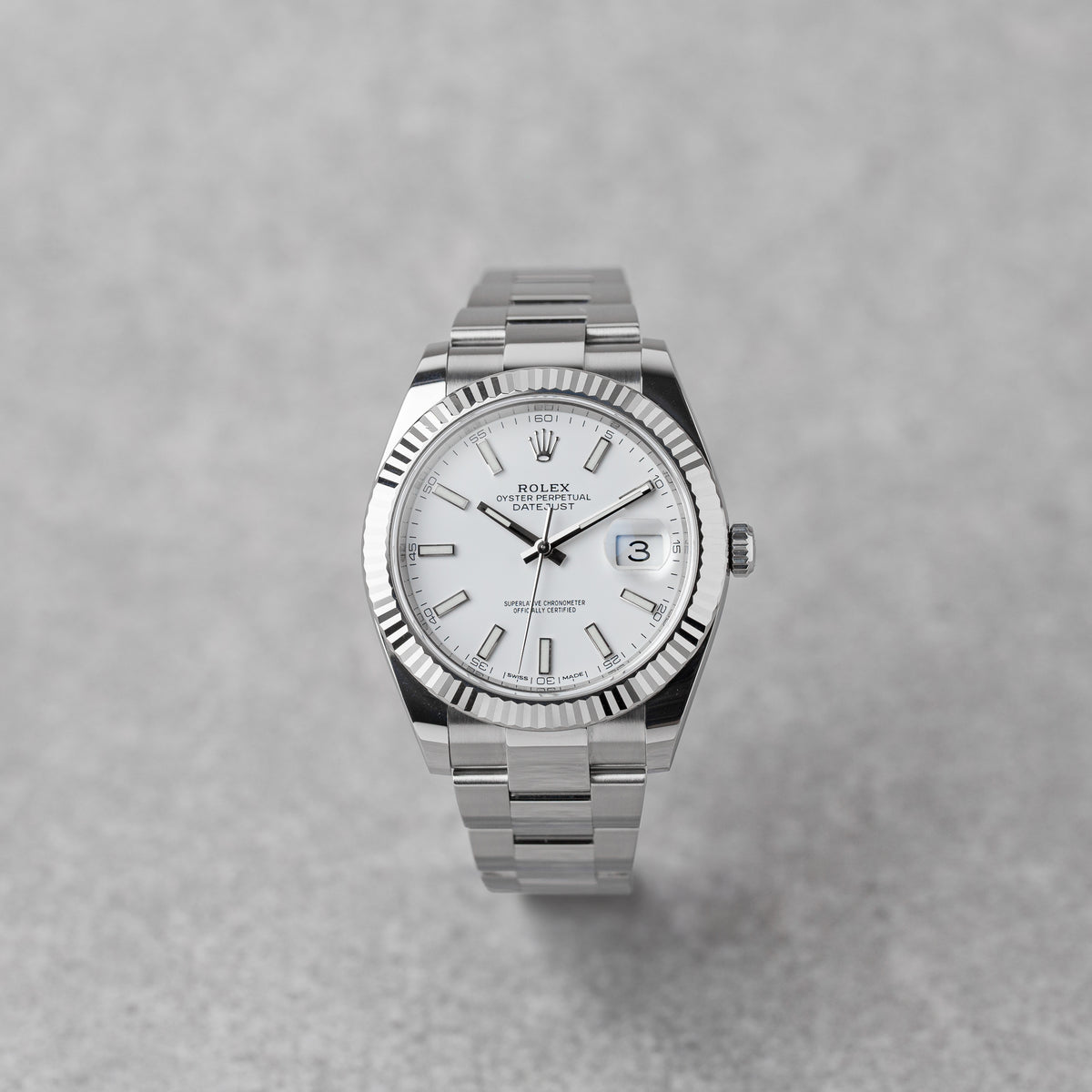 ROLEX DATEJUST 41 WHITE DIAL REF: 126334
