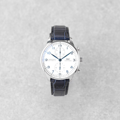 IWC PORTUGIESER CHRONOGRAPH WHITE DIAL REF: IW371605 (2020)