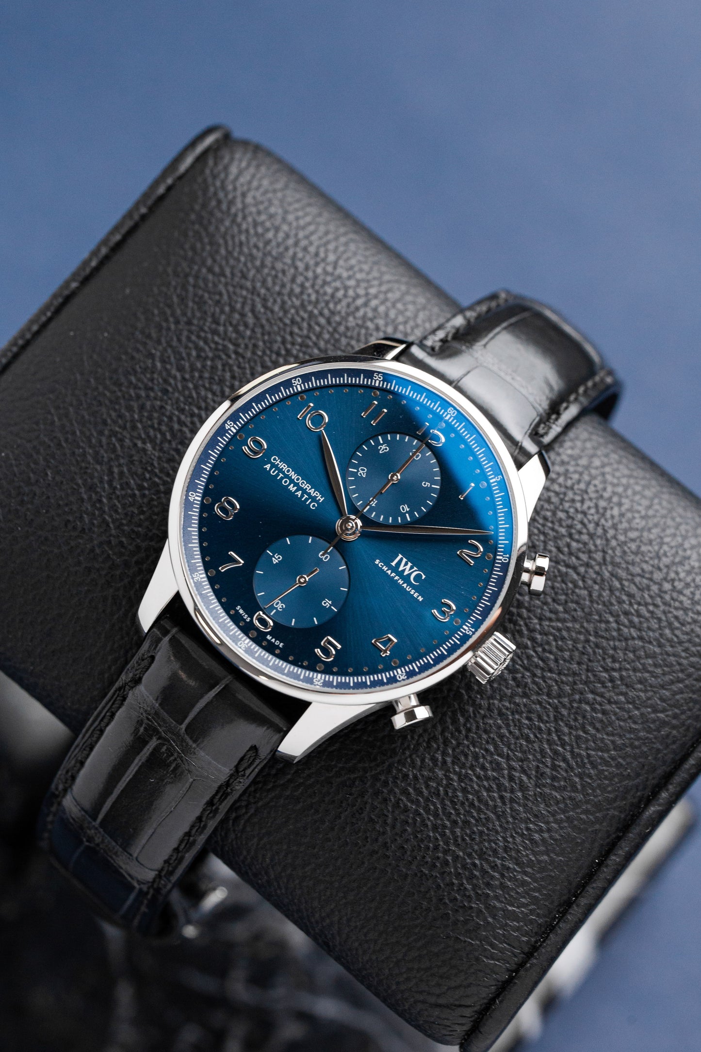 IWC PORTUGIESER CRONÓGRAFO DIAL AZUL REF: IW371606