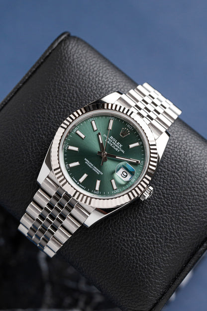 ROLEX DATEJUST 41 GREEN DIAL REF: 126334 (2024)