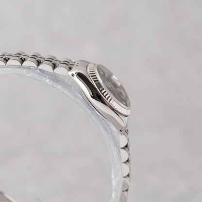 ROLEX LADY-DATEJUST 26 BLACK DIAMOND DIAL REF: 69174 (1990)