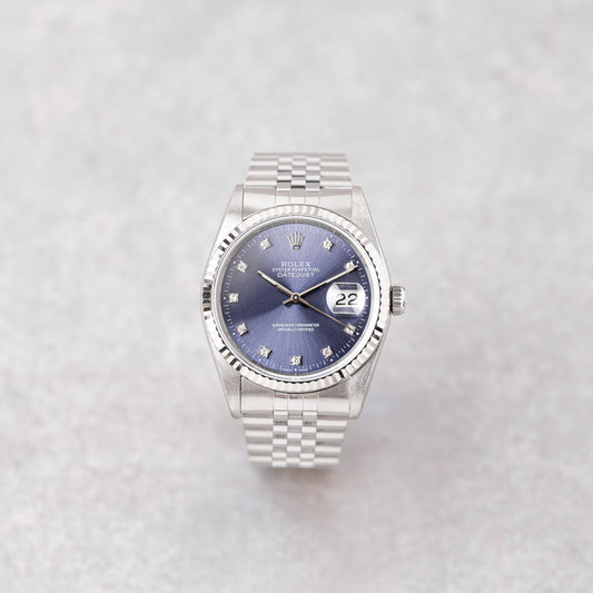 ROLEX DATEJUST 36 BLUE DIAMONDS DIAL REF: 16234 (1994)