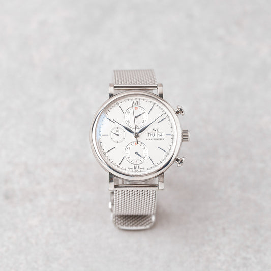 IWC PORTOFINO CHRONOGRAPH WHITE DIAL REF: IW391028