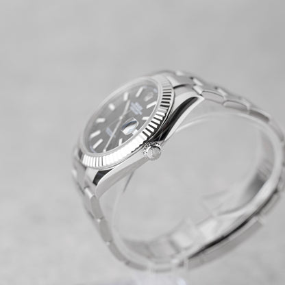 ROLEX DATEJUST 41 BLACK DIAL REF: 126334