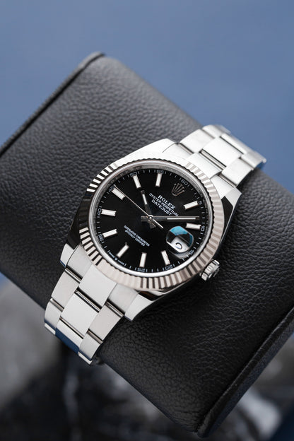 ROLEX DATEJUST 41 BLACK DIAL REF: 126334