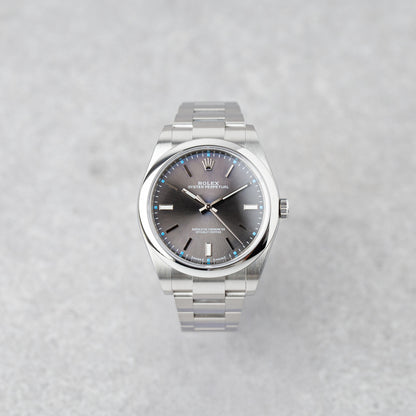 ROLEX OYSTER PERPETUAL 39 RHODIUM REF: 114300 (2018)