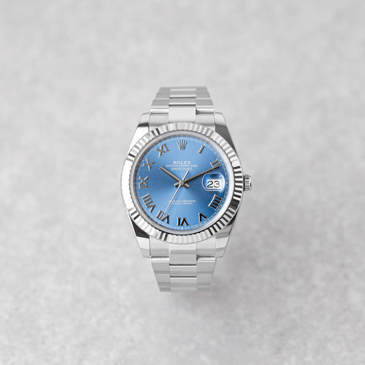 ROLEX DATEJUST 41 AZZURO BLUE DIAL REF: 126334 (2024)