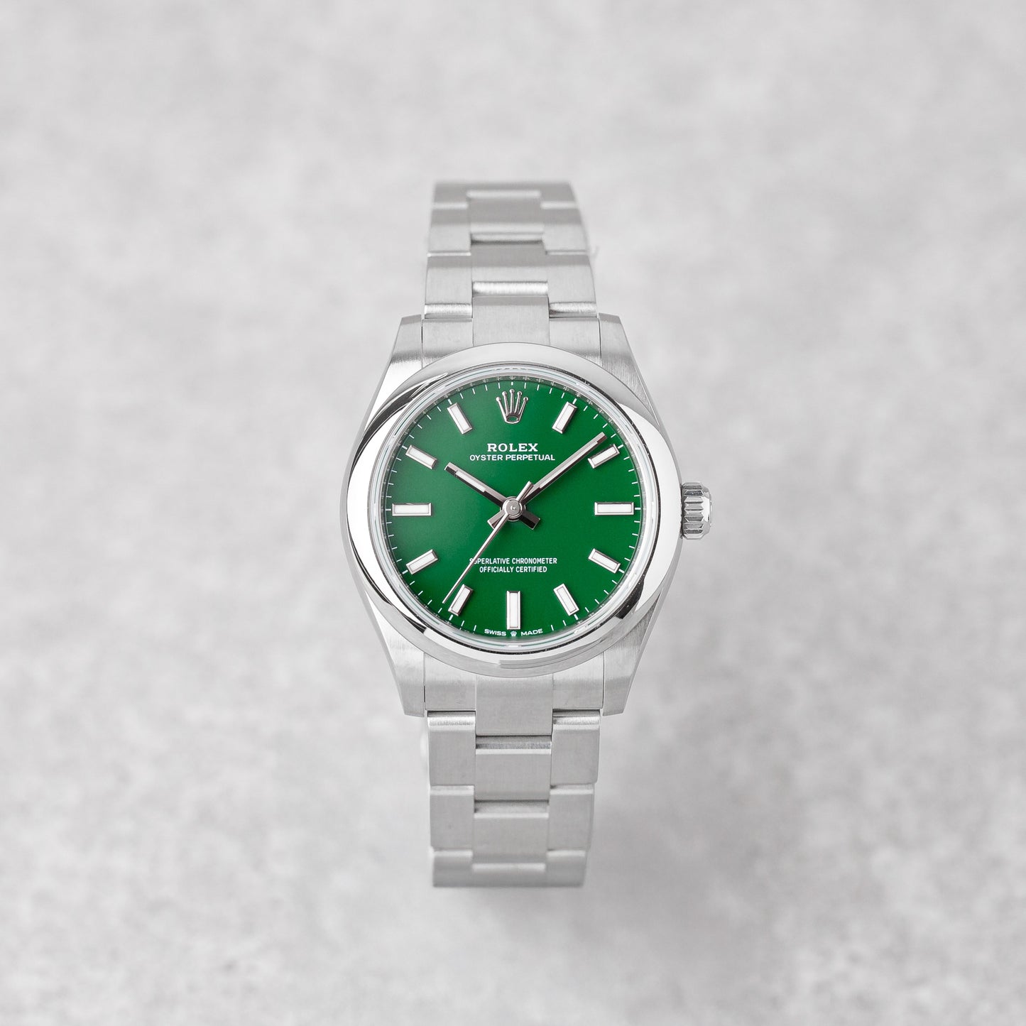 ROLEX OYSTER PERPETUAL 31 GREEN DIAL REF: 277200 (2025)