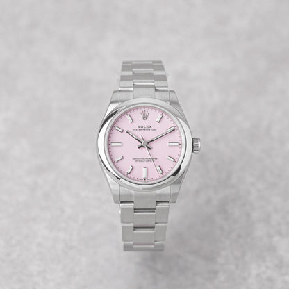ROLEX OYSTER PERPETUAL 31 PINK DIAL REF: 277200 (2025)
