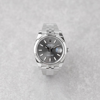 ROLEX DATEJUST 41 RHODIUM DIAL REF: 126334 (2025)