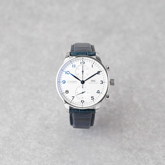 IWC PORTUGIESER CHRONOGRAPH WHITE DIAL REF: IW371605 (2022)