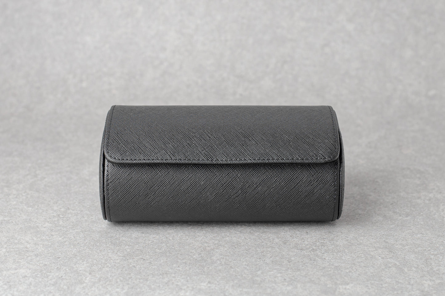 Rolo de 3 relógios de couro natural preto completo