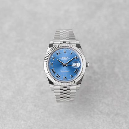 ROLEX DATEJUST 41 AZZURO BLUE DIAL REF: 126334 (2025)