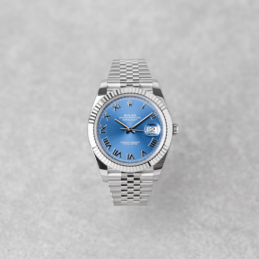 ROLEX DATEJUST 41 AZZURO BLUE DIAL REF: 126334 (2025)