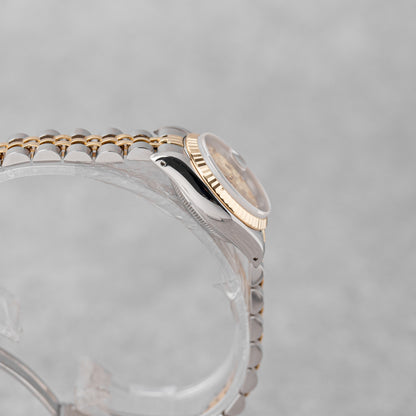 ROLEX LADY-DATEJUST 26 CHAMPAGNE MOTIF DIAL REF: 69173