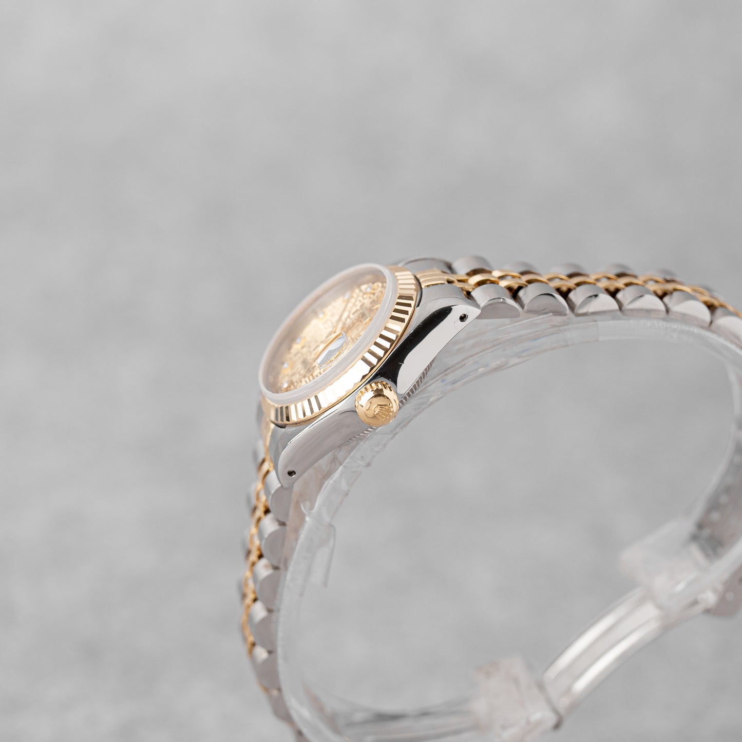 ROLEX LADY-DATEJUST 26 CHAMPAGNE MOTIF DIAL REF: 69173