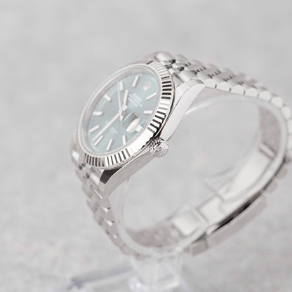 ROLEX DATEJUST 41 GREEN DIAL JUBILEE REF: 126334 (2025)