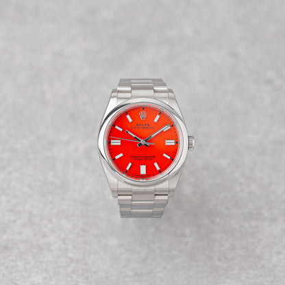 ROLEX OYSTER PERPETUAL 36 'CORAL RED' REF: 126000