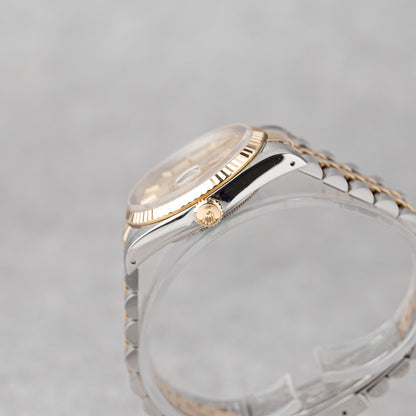 ROLEX DATEJUST 36 CHAMPAGNE DIAL REF: 16233