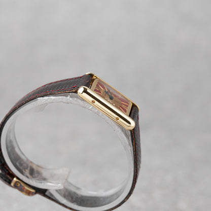 CARTIER MUST DE CARTIER TANK 'Mostrador Vermelho Deco' REF: 681006