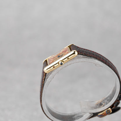 CARTIER MUST DE CARTIER TANK 'Mostrador Vermelho Deco' REF: 681006
