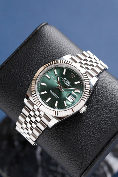 ROLEX DATEJUST 41 GREEN DIAL JUBILEE REF: 126334 (2025)