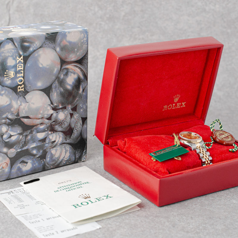 ROLEX LADY-DATEJUST 26 CHAMPAGNE DIAMOND DIAL REF: 69173 (1993)