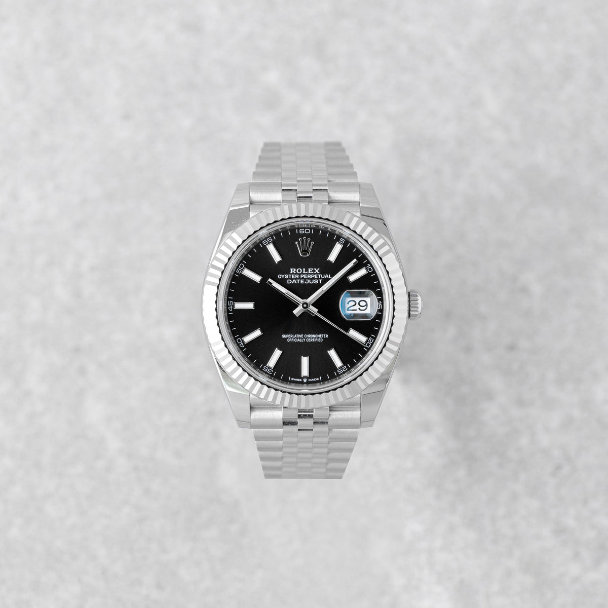 ROLEX DATEJUST 41 BLACK DIAL JUBILEE REF: 126334