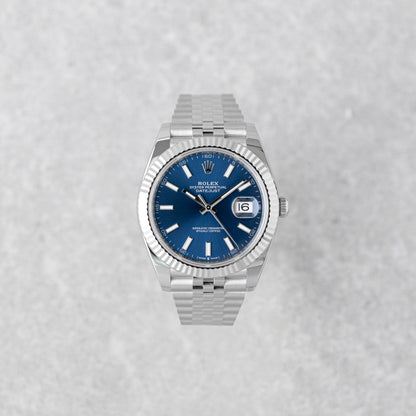 ROLEX DATEJUST 41 BLUE DIAL JUBILEE REF: 126334
