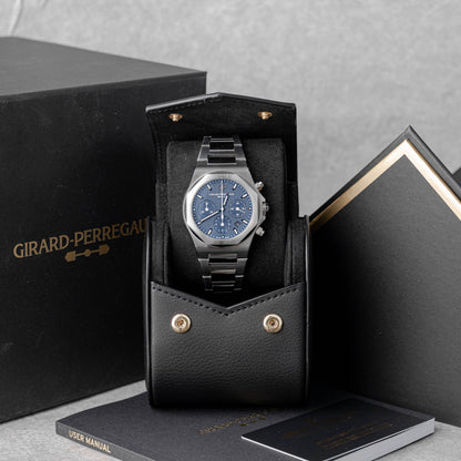 GIRARD-PERREGAUX LAUREATO CHRONOGRAPH BLUE REF: 81020-11-431-11A