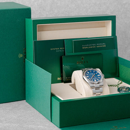 ROLEX OYSTER PERPETUAL 41 MED BLUE REF: 134300