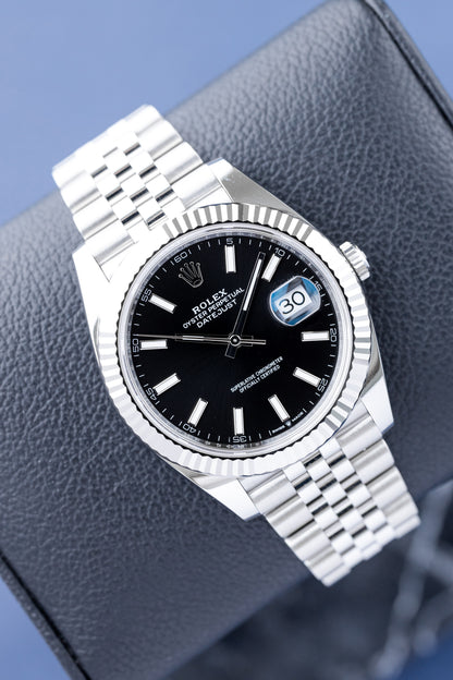 ROLEX DATEJUST 41 BLACK DIAL JUBILEE REF: 126334