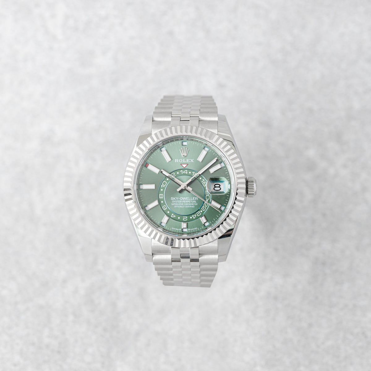 ROLEX SKY-DWELLER GREEN DIAL JUBILEE REF: 336934