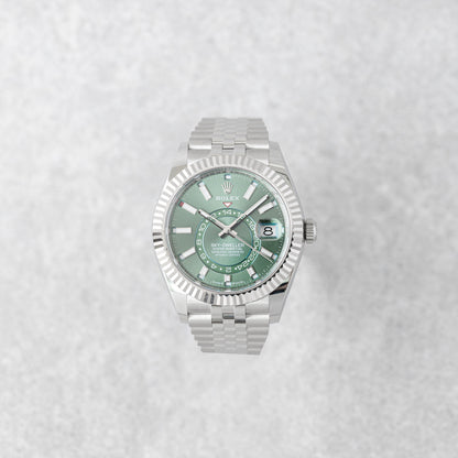 ROLEX SKY-DWELLER GREEN DIAL JUBILEE REF: 336934