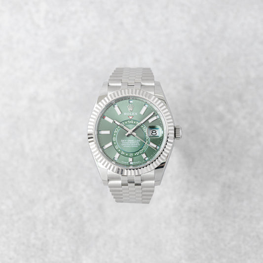 ROLEX SKY-DWELLER GREEN DIAL JUBILEE REF: 336934