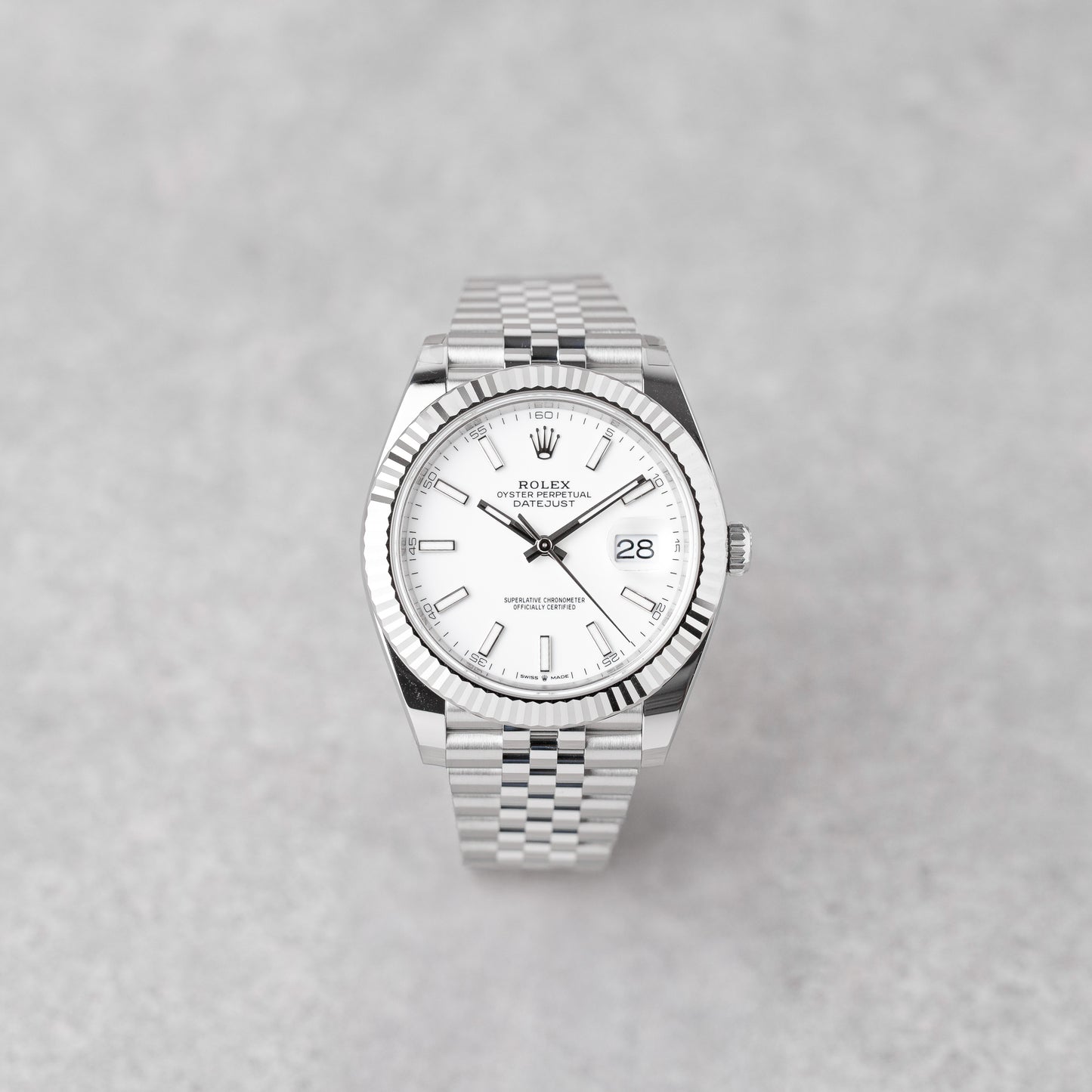 ROLEX DATEJUST 41 WHITE DIAL REF: 126334 (2025)