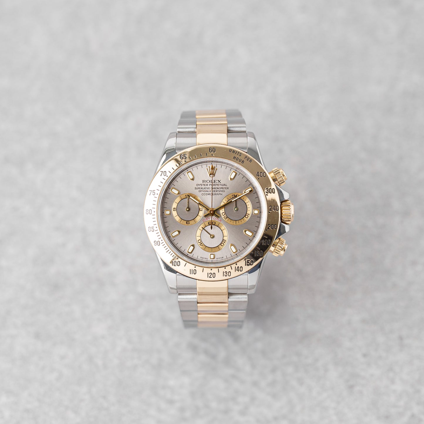 ROLEX DAYTONA AÇO/OURO 'MOSTRADOR CINZA' REF: 116523 (2006)
