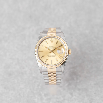 ROLEX DATEJUST 36 DIAL DE CHAMPANHE REF: 16233 (1989)
