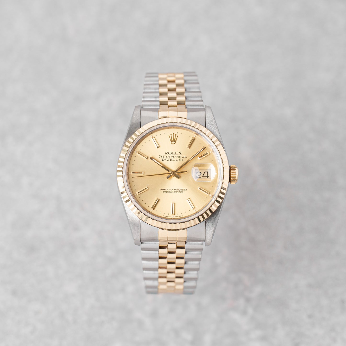ROLEX DATEJUST 36 CHAMPAGNE DIAL REF: 16233 (1992)