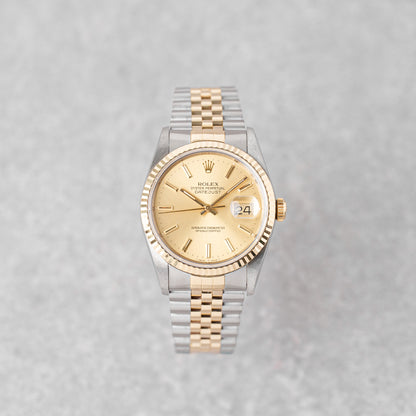 ROLEX DATEJUST 36 CHAMPAGNE DIAL REF: 16233 (1992)