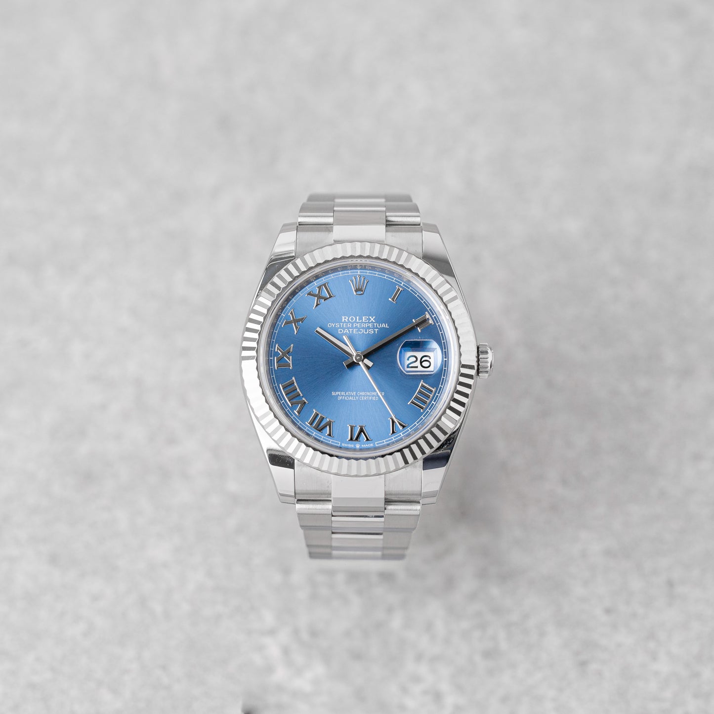ROLEX DATEJUST 41 AZZURO BLUE DIAL REF: 126334 (2024)