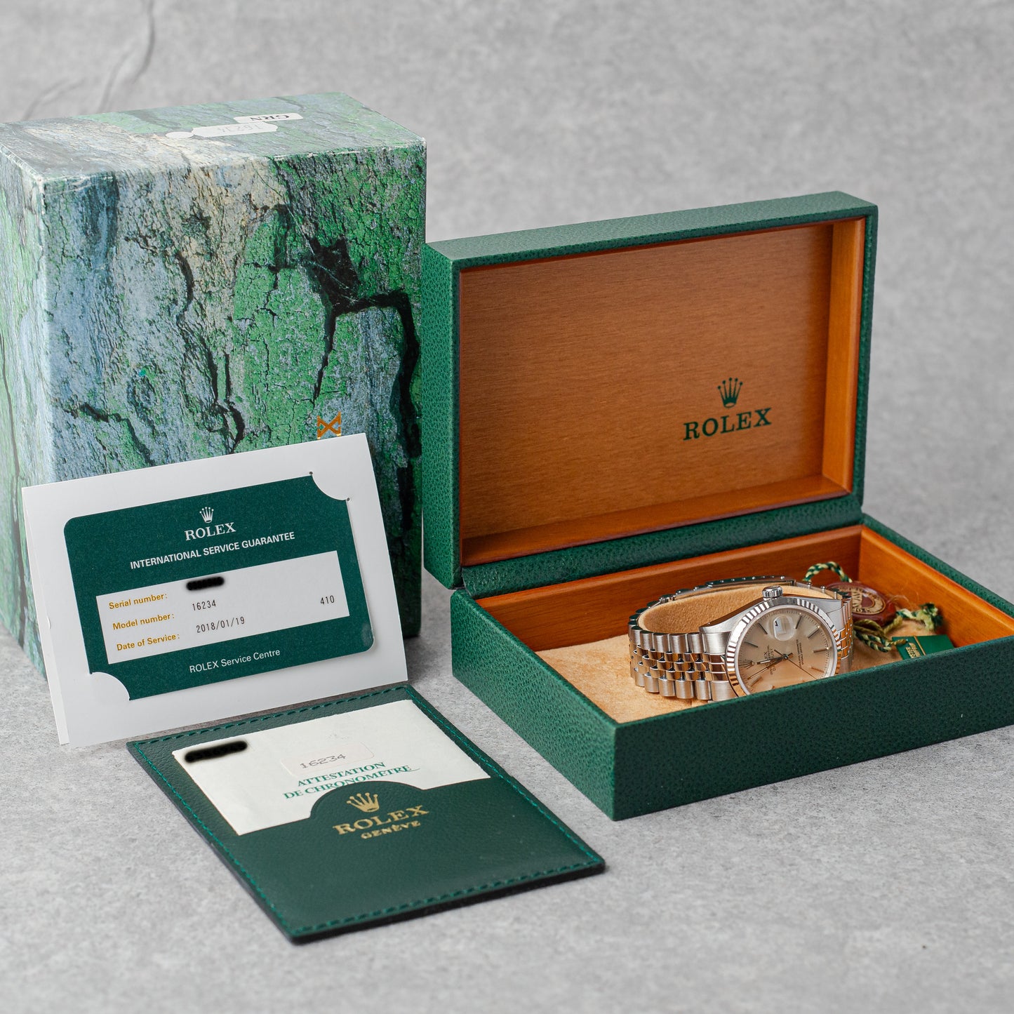 ROLEX DATEJUST 36 SILVER DIAL REF: 16234 (1993)