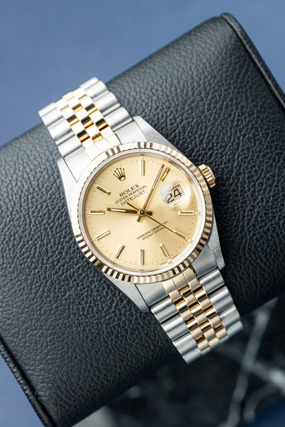 ROLEX DATEJUST 36 DIAL DE CHAMPANHE REF: 16233 (1989)
