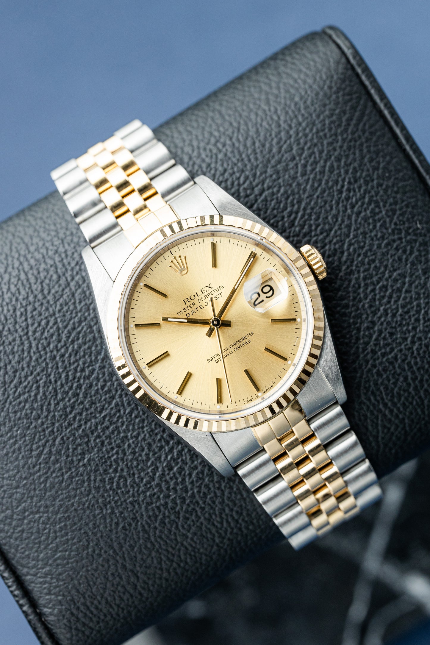 ROLEX DATEJUST 36 CHAMPAGNE DIAL REF: 16233 (1992)