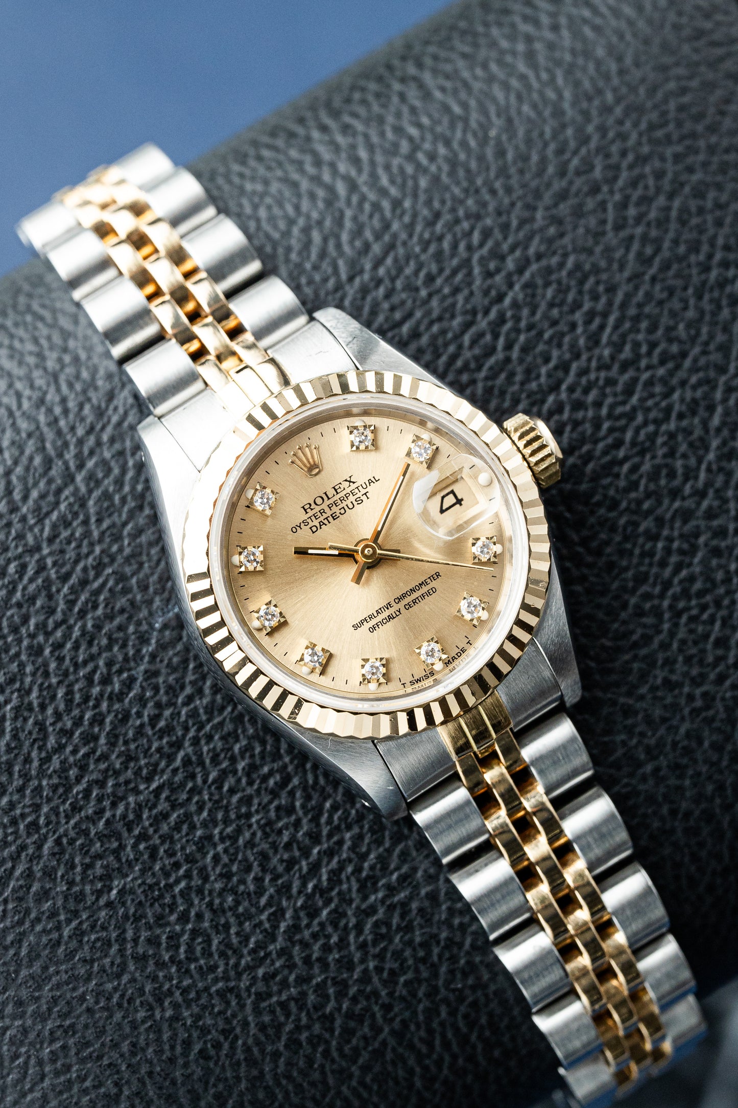 ROLEX LADY-DATEJUST 26 CHAMPAGNE DIAMOND DIAL REF: 69173 (1988)