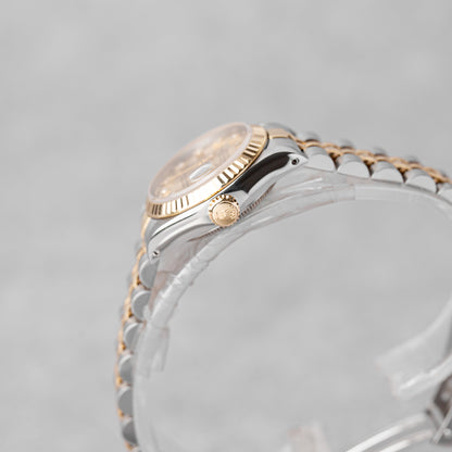 ROLEX LADY-DATEJUST 26 CHAMPAGNE DIAMOND DIAL REF: 69173 (1988)